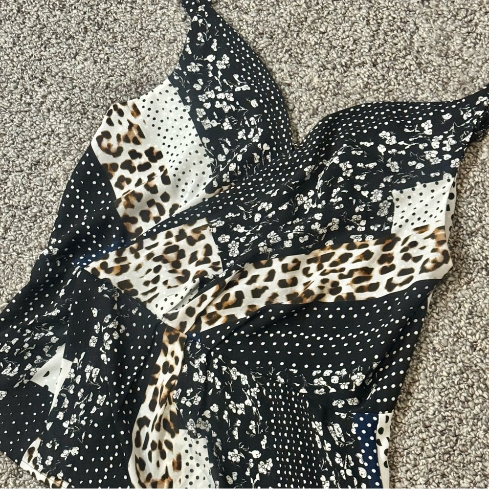 Cabi Samantha Patchwork Printed Crossover Cami - image 5